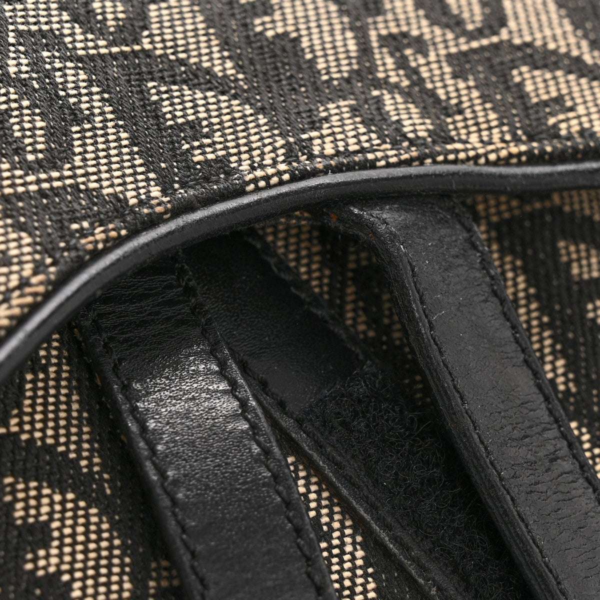 Monogram Saddle Bag Black