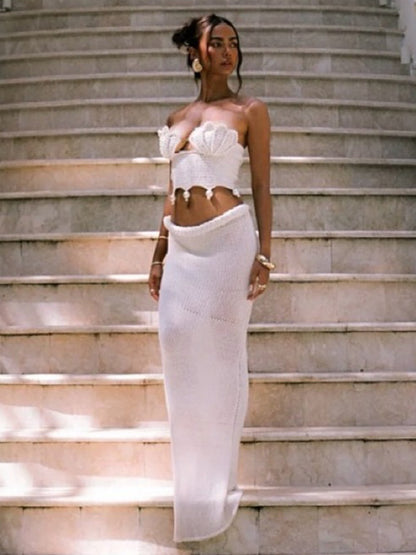 Angelina Pearl Strapless Swimsuit Set