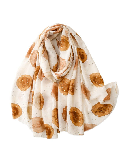 Scarvii - Dreamy Circle Print Long Scarf - Thin &amp; Flowy