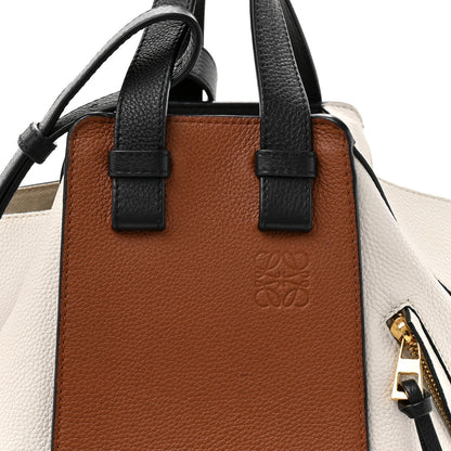 Calfskin Small Hammock Shoulder Bag Tan Ivory Black