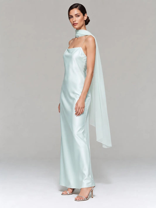 Paloma Draped Cape Maxi Dress