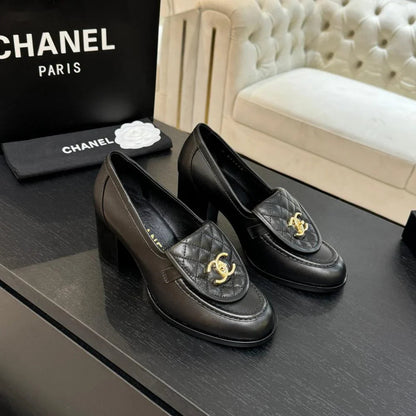 CC FW 25/26 Moccasins 9cm Black Sheepskin
