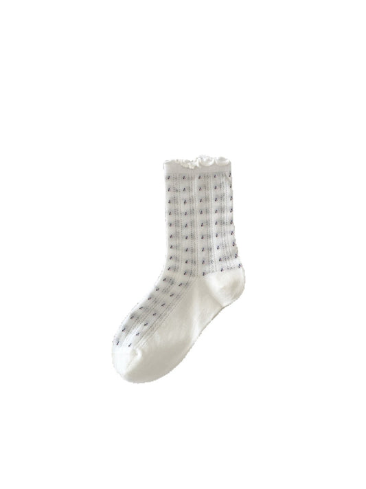 Rufia - Floral Mesh Summer Socks - Feminine &amp; Breezy