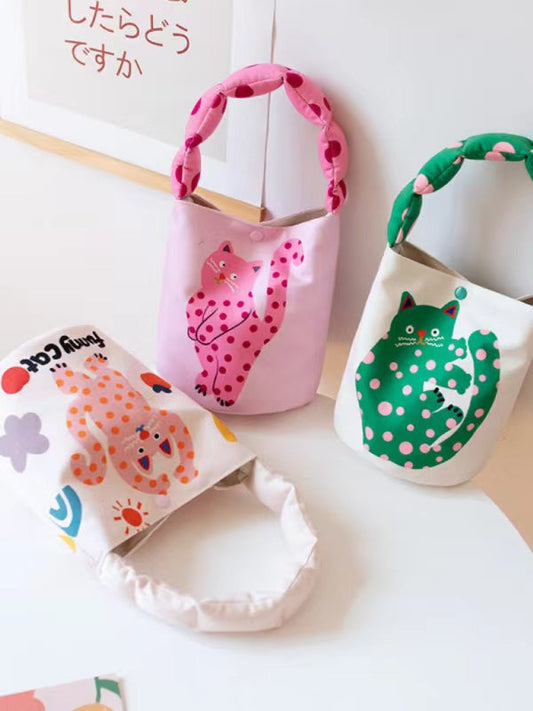 Cartoon Tiger Hand Bucket Bag