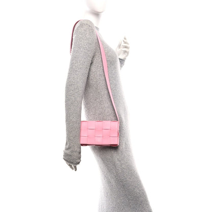 Lambskin Maxi Intrecciato Small Cassette Crossbody Bag Ribbon