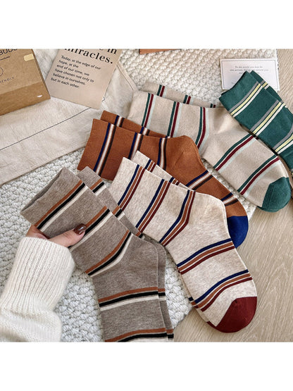 Rufia - Striped Mid-calf Capsule Socks for Women