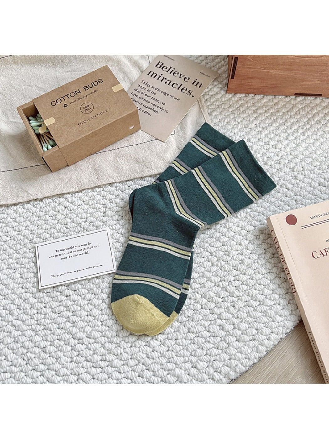 Rufia - Striped Mid-calf Capsule Socks for Women