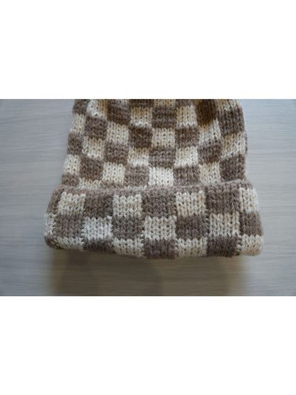 Haila - Winter Checkered Knitted Beanie