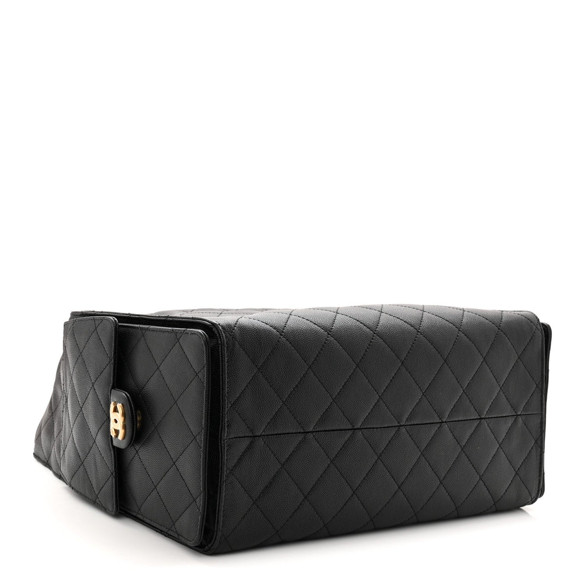 Caviar Quilted Medium Chanel 25 Handbag Black