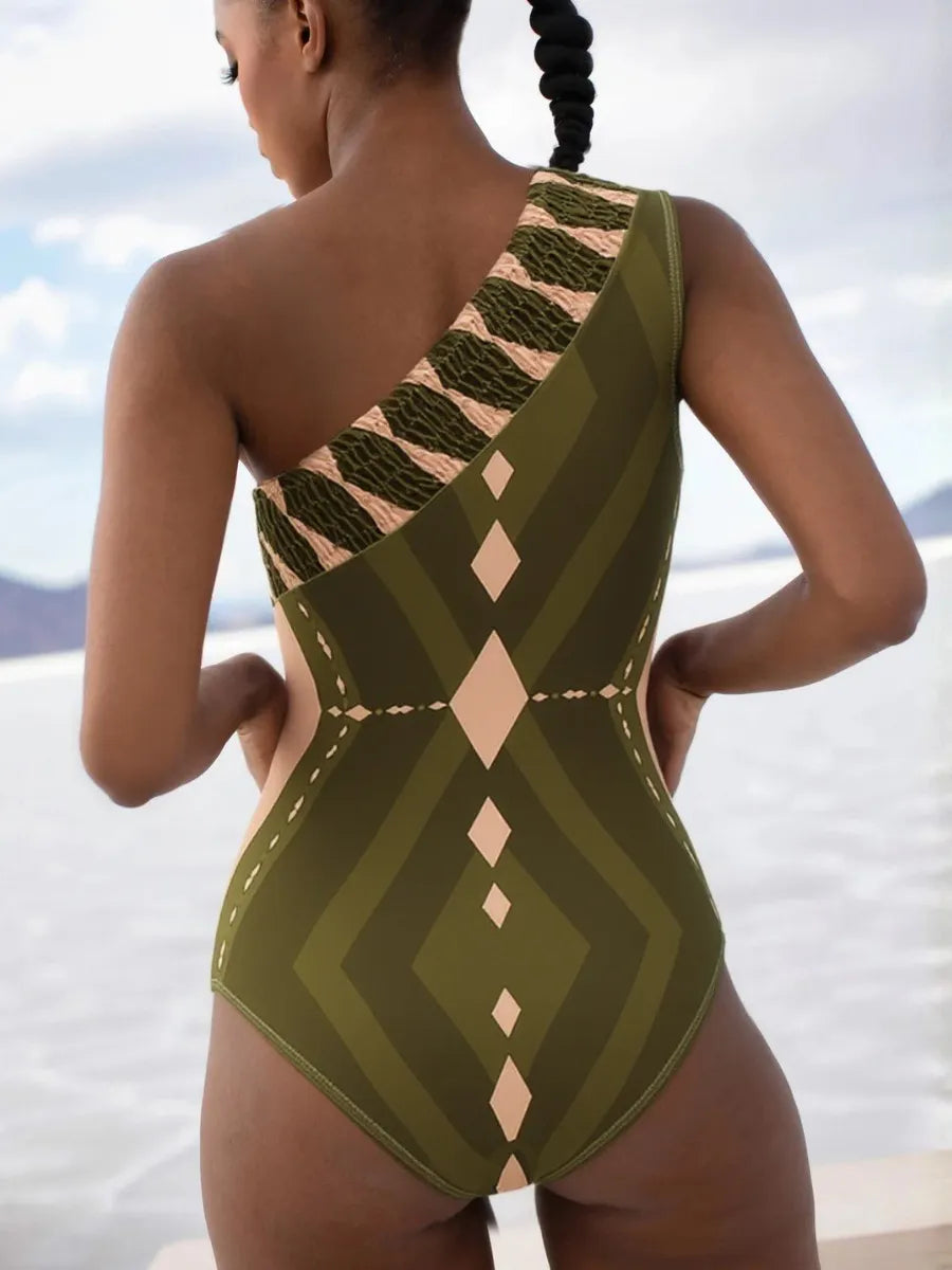 Imelda Geometric Print Swimsuit Set