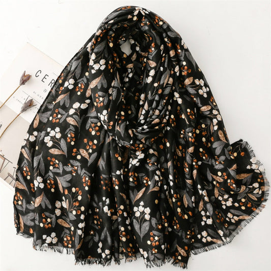 Scarvii - Small Floral Pattern Fall &amp; Winter Scarf