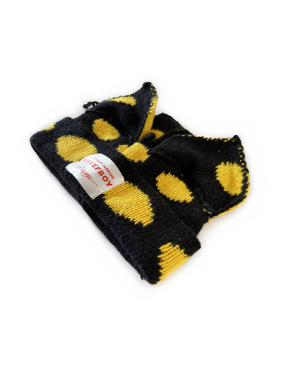 Haila - Polka Dots Cat-Ear Knitted Beanie