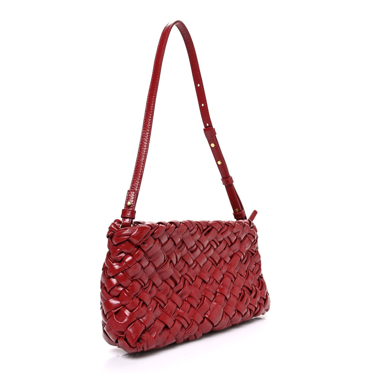 Calfskin Intrecciato Kalimero Cha-Cha Clutch Red