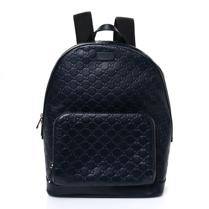 Guccissima Signature Day Backpack Blue