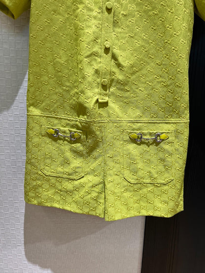 Gucci Jumpsuit Short Avocado Green Polyester Fiber
