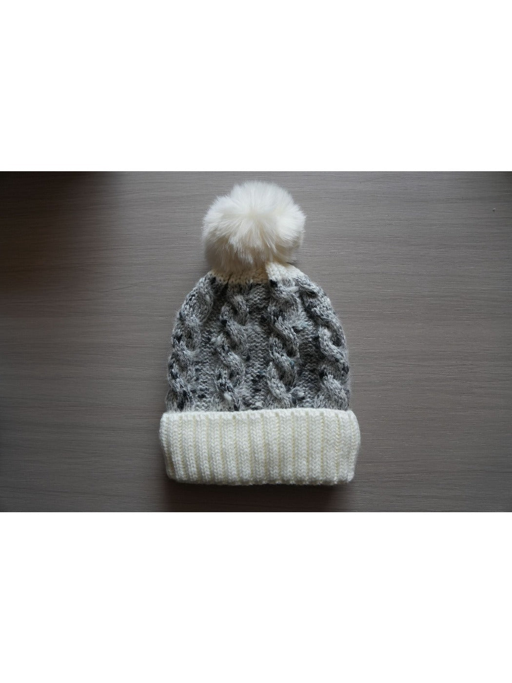 Haila - Speckled Knitted Beanie with Pompom