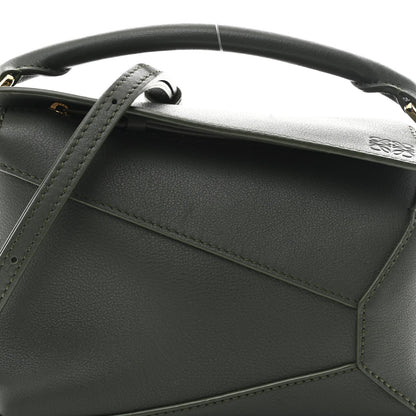 Calfskin Mini Puzzle Edge Bag Vintage Khaki