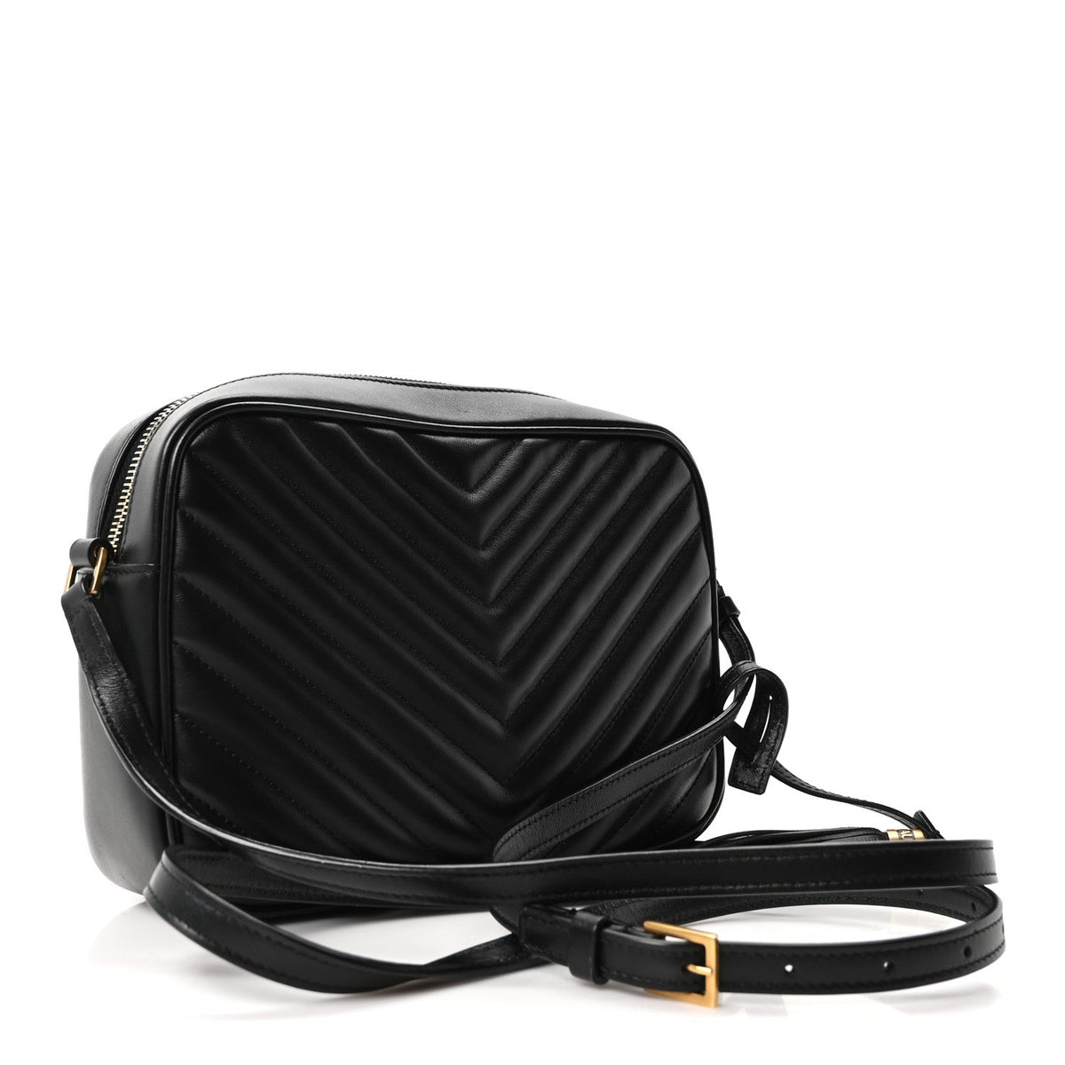 Calfskin Matelasse Monogram Lou Camera Bag Black