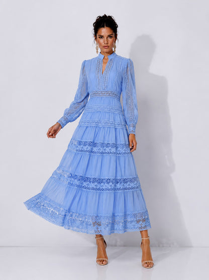 Celeste Elegant Cut-Out Panel Maxi Dress