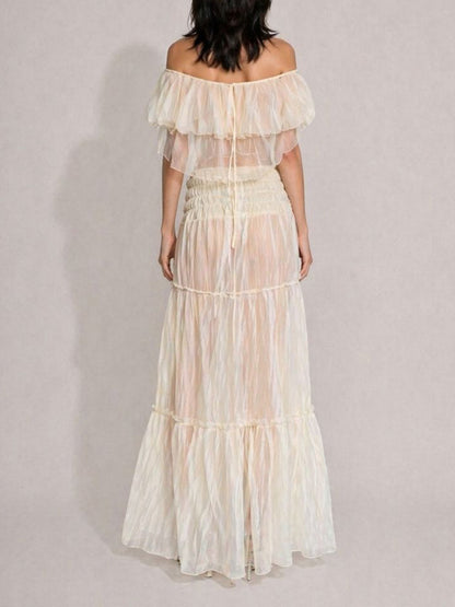 Acacia Off-the-Shoulder Puff-Sleeve Two Piece Set