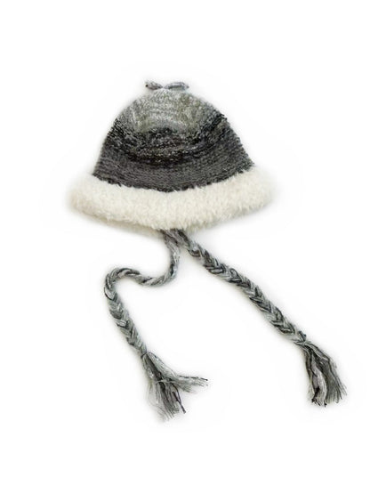 Haila - Rainbow Colorblock Knit Earflap Beanie