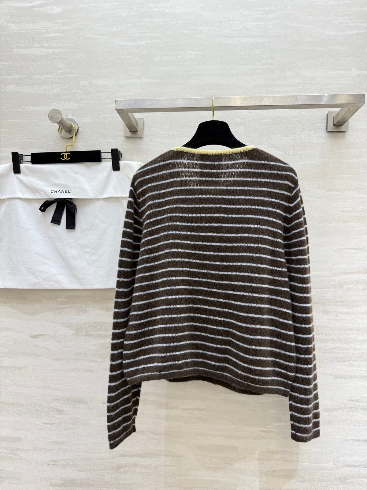 CC Alpaca Striped Cardigan Jacket Wool 343299
