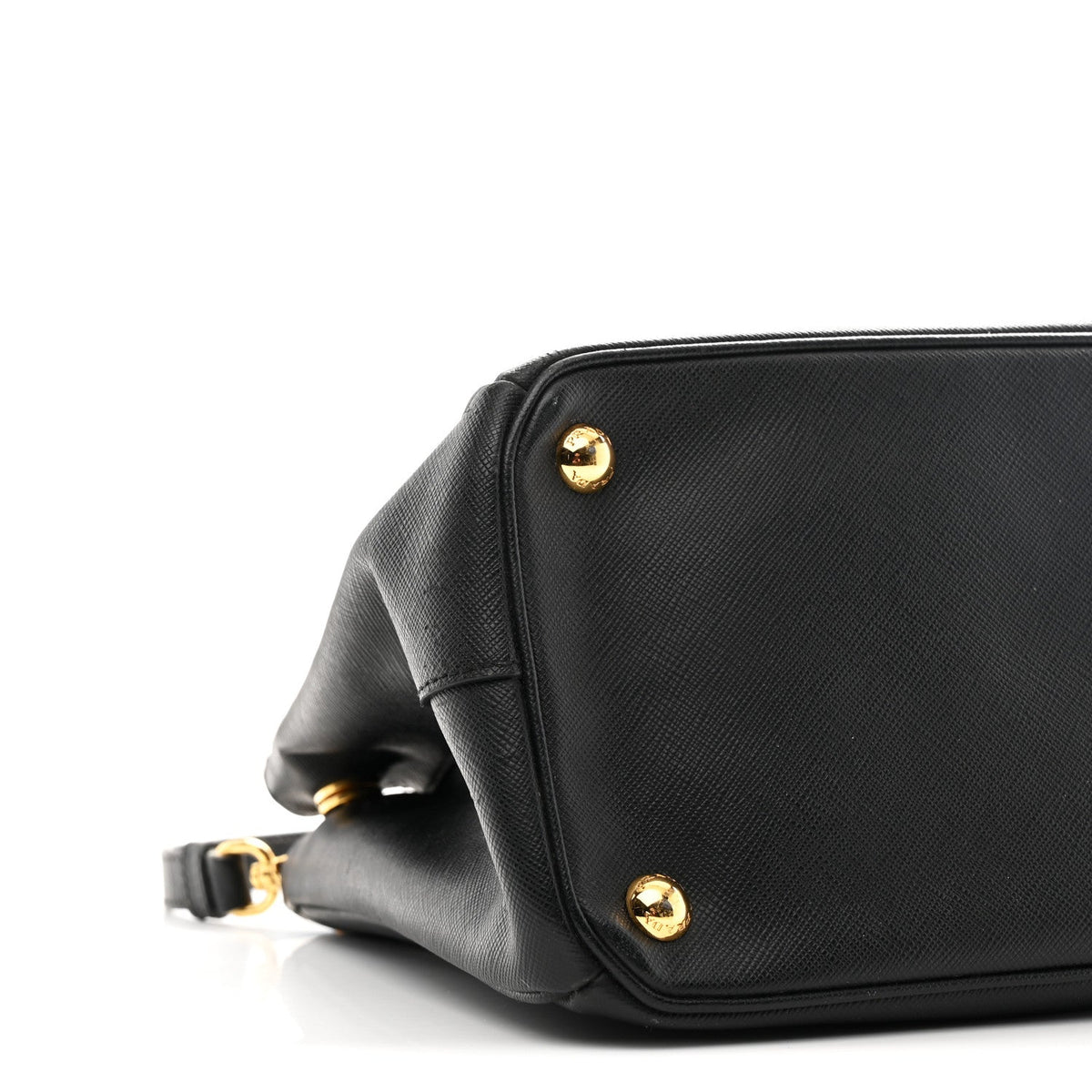 Saffiano Medium Galleria Double Zip Tote Black