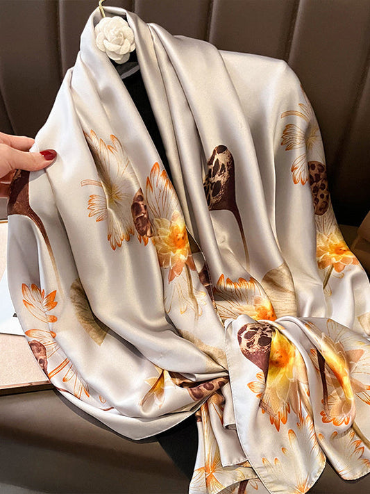 Flower Print Sun Protection Shawl&Scarf