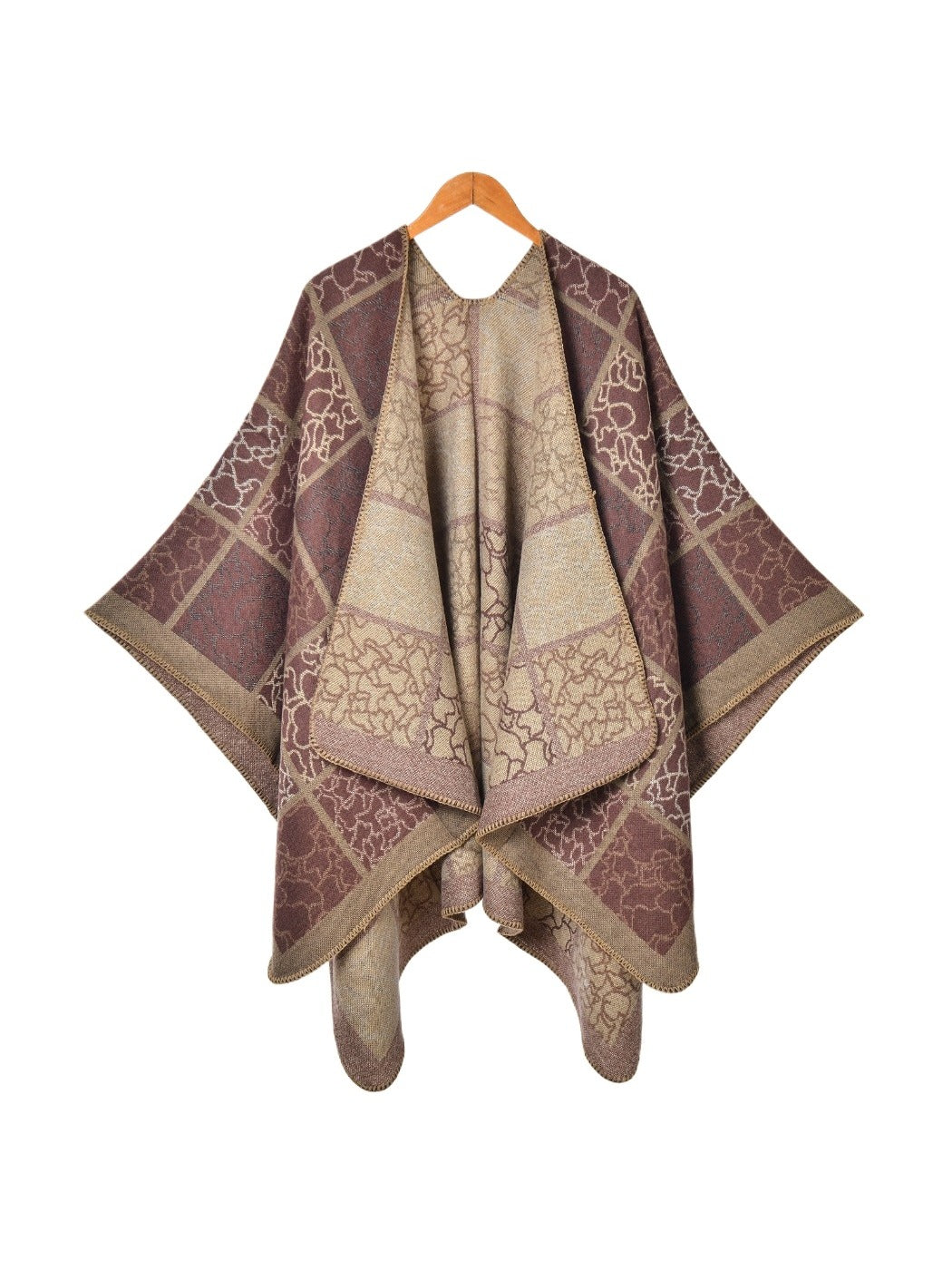Scarvii - Large Size Line Plaid Scarf Shawl
