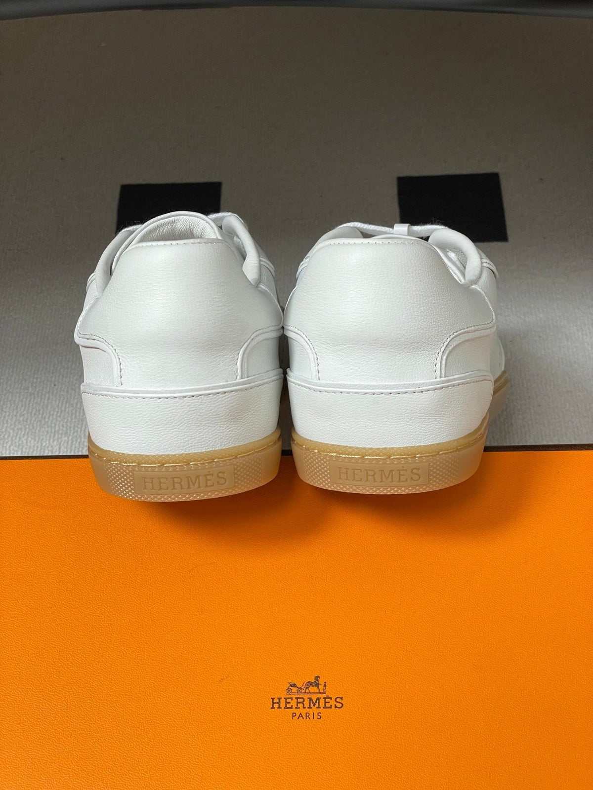 Hermes 26 Match Sneakers White in Calfskin 594340