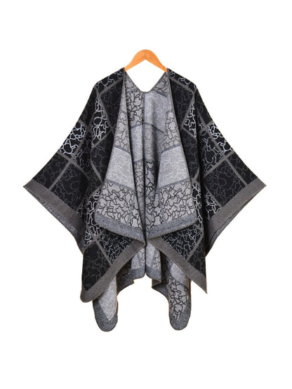Scarvii - Large Size Line Plaid Scarf Shawl