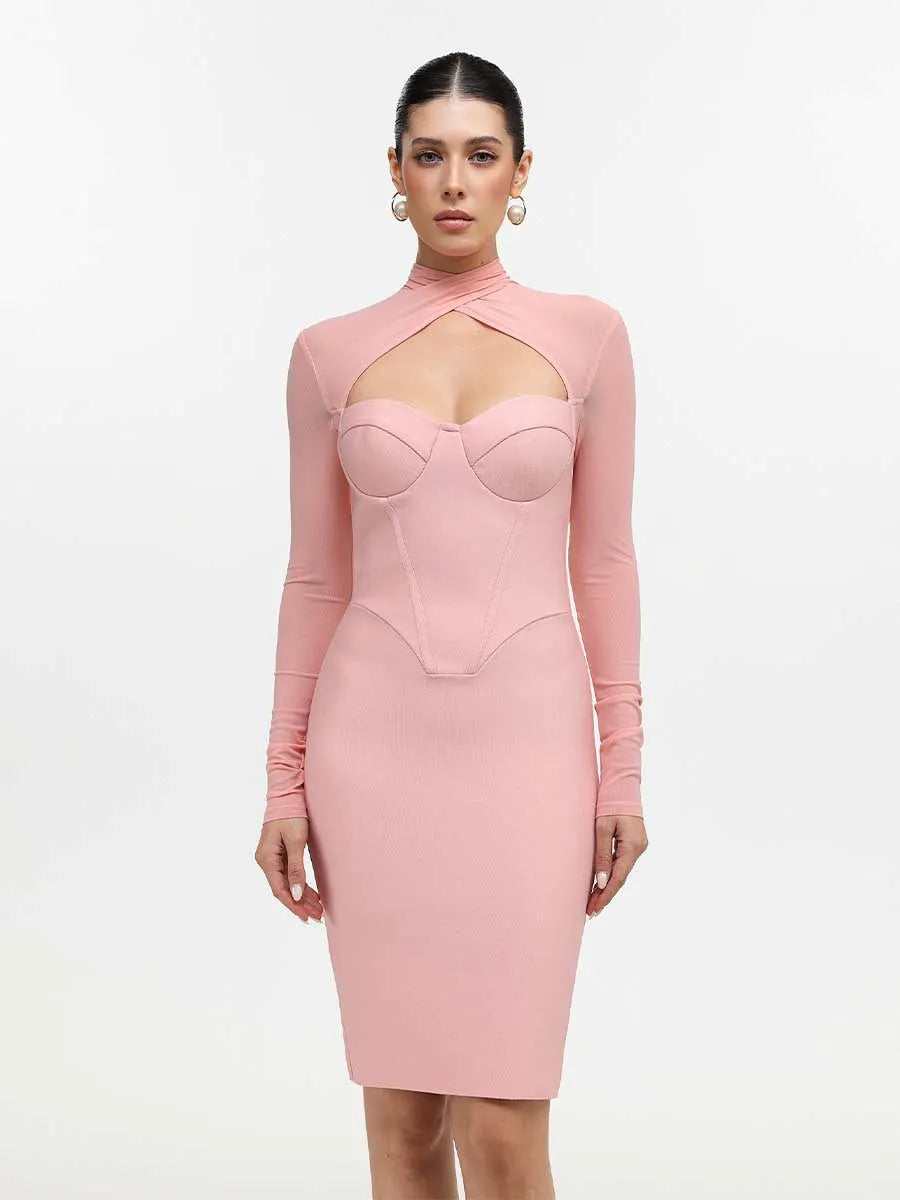 Octavia Romantic Bandage Midi Dress