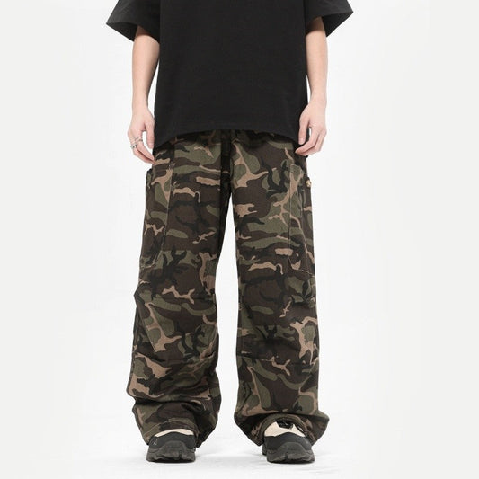 Camouflage Cargo Joggers Adjustable Ankle Cuff Men's Outdoor Style