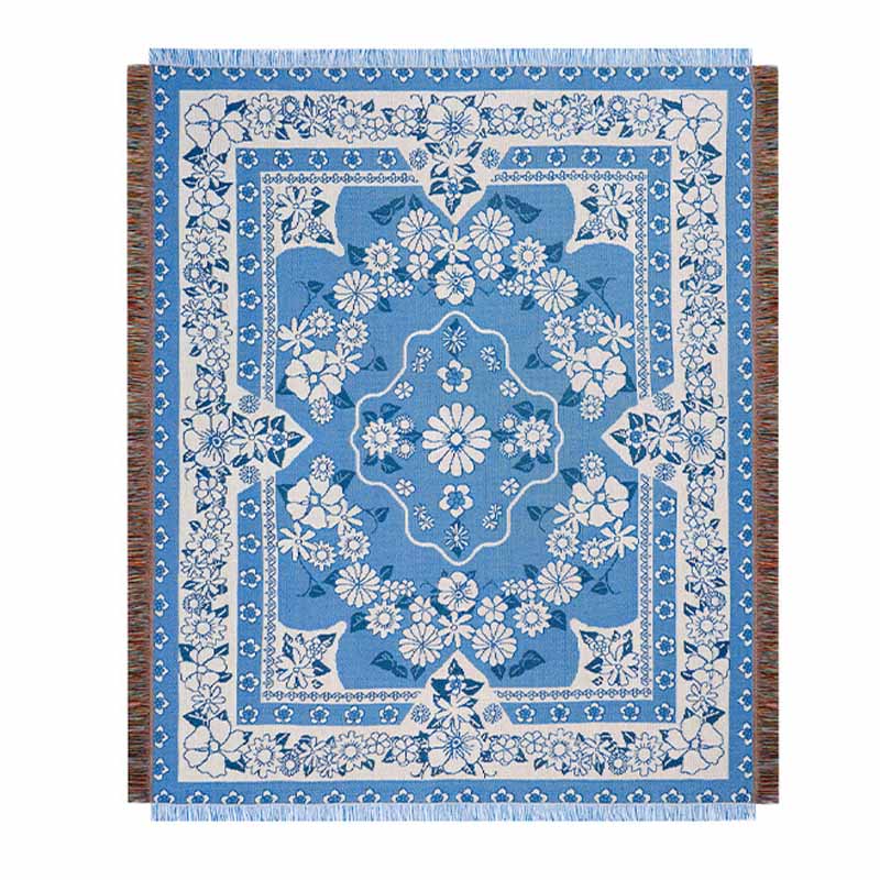 Soft Floral Throw Blanket Outdoor Beach Towel