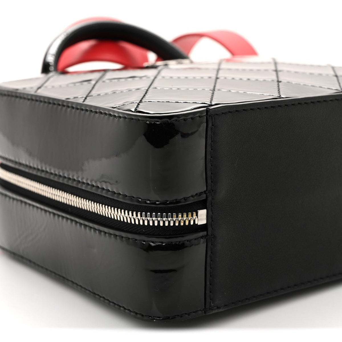 Patent Quilted Travel Kit Vanity Case Black