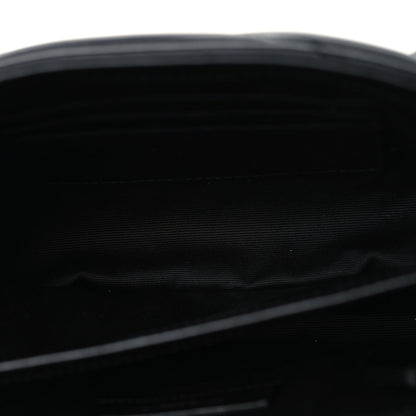 Calfskin Y Quilted Monogram Monochrome Toy Loulou Crossbody Bag Black