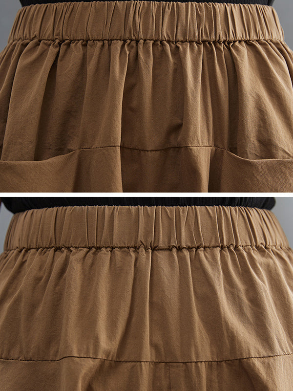 Casual Elasticity High Waisted Wide Leg Pants
