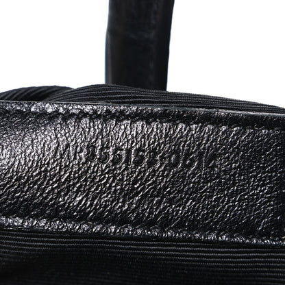 Calfskin Crocodile Embossed Small Sac de Jour Black