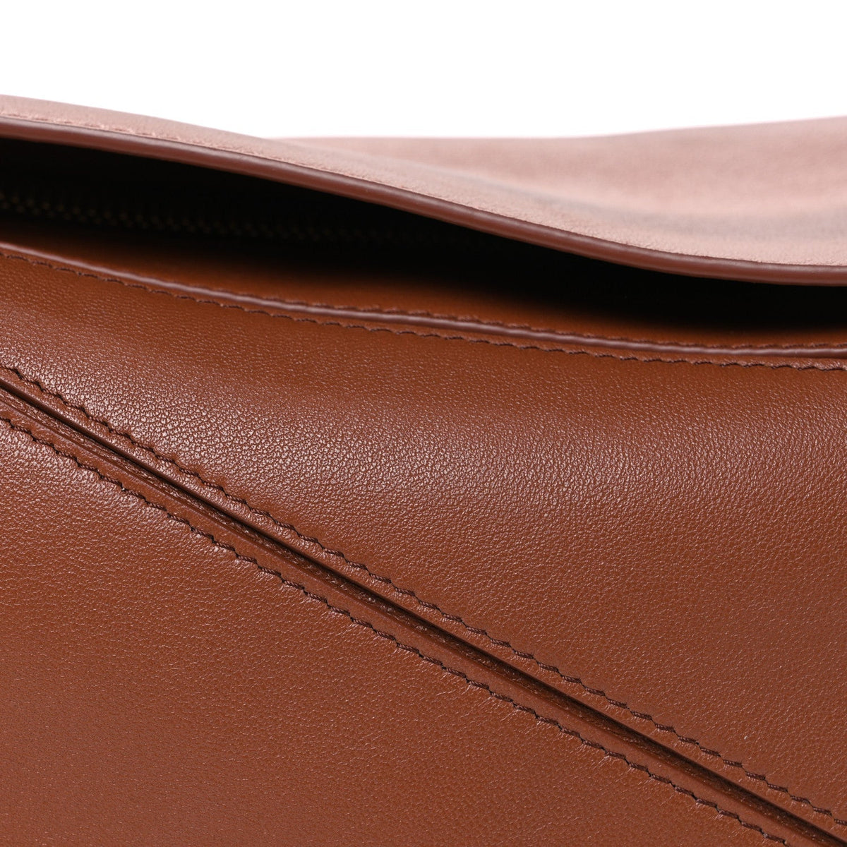 Nappa Lambskin Small Featherlight Puzzle Bag Pecan