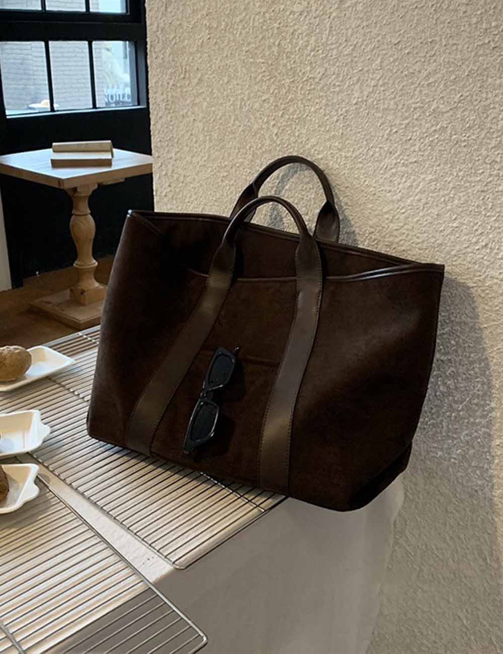 Simple Large Capacity Suede Tote Bag