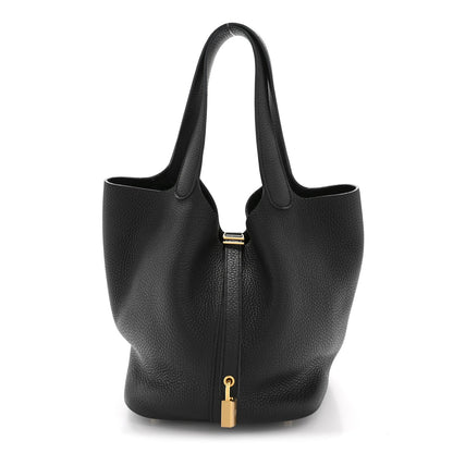 Taurillon Clemence Picotin Lock 22 MM Black