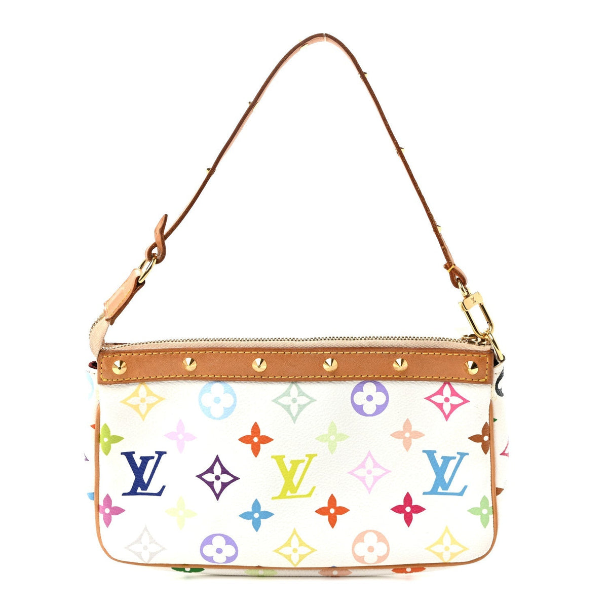 Monogram Multicolor Pochette Accessories White