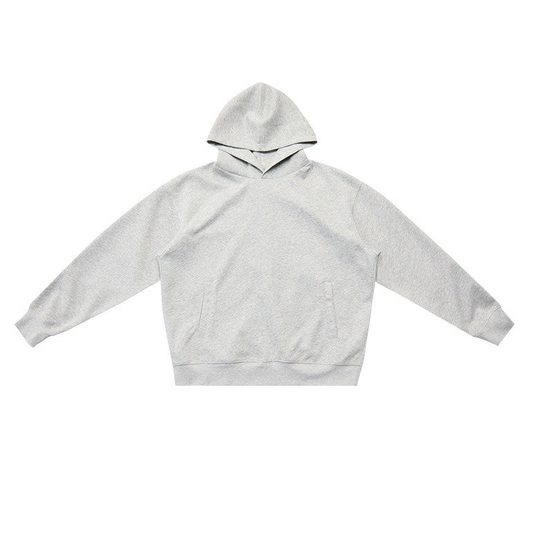 Solid Color Hooded Sweatshirt