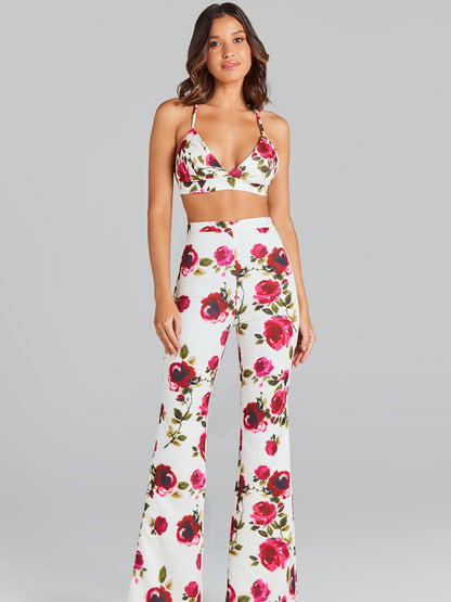 Anastasia Floral Blazer Pants Three Piece Set
