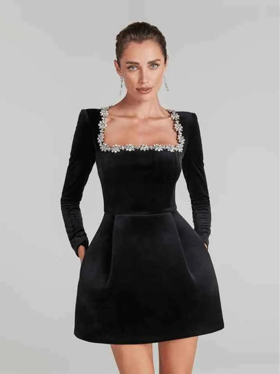 Nyla Classic Square Neck Mini Dress