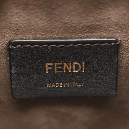 Vitello Liberty F is Fendi Bi-Color FF 1974 Embossed Mini Mon Tresor Bucket Bag Camelia Mandorlo