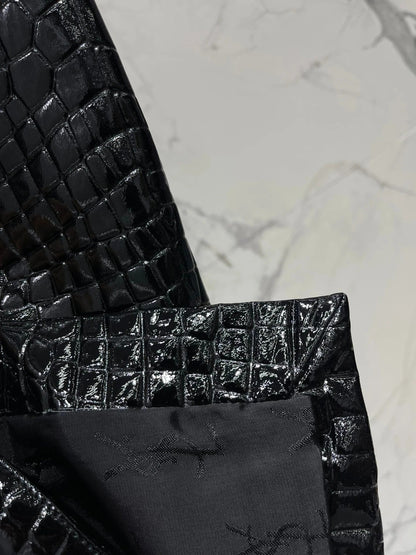 YSL 25S CROC LEATHER SKIRT STYLE 108