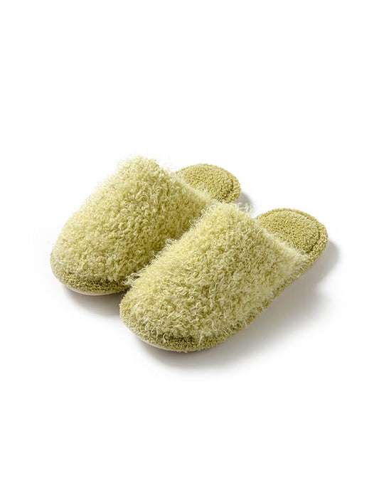 Solid Color Plush Soft Slippers
