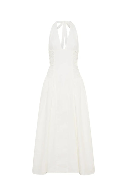 Tinsel Trouble Halter Midi Dress White
