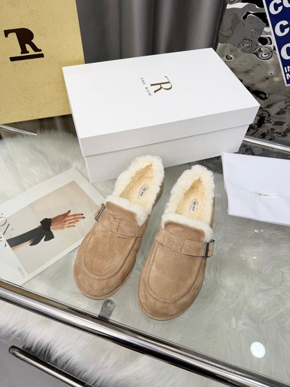 The Row 2025 Loafers Tan Wool 576843